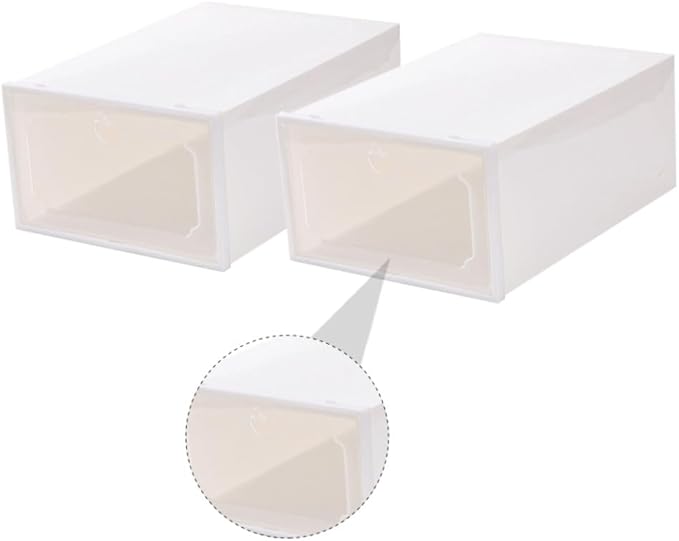 Alipis 6pcs Women Pattern Shoes Case Large Capacity Storage Shoe Box Plastic Organizer