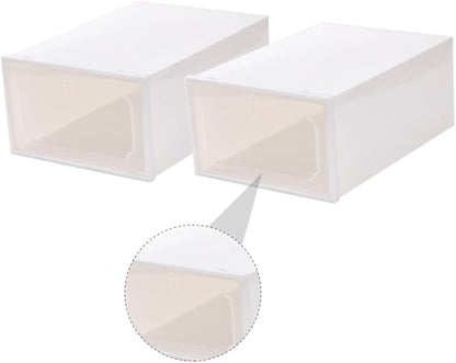 Alipis 6pcs Women Pattern Shoes Case Large Capacity Storage Shoe Box Plastic Organizer