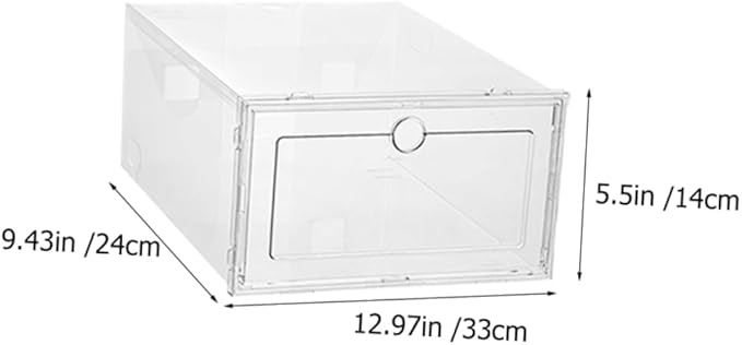 ABOOFAN 4pcs Stackable Shoe Storage Box Organizer Lids Shoe Boxes Lids for Storage Organizing