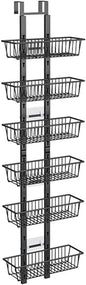 Foldable Over The Door Pantry Organizer,Duty Metal Pantry Door Organizer,Door Organizer And Storage For Kitchen Pantry Door Cabinet,5/6-tier Pantry Organizers And Storage For Kitchen,Home,laundry