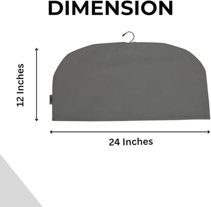 Shoulder Covers for Clothes - Breathable Garment Dust Covers Protectors for Suit, Coats, Jackets, Dress Closet Storage (Grey, Set of 3)