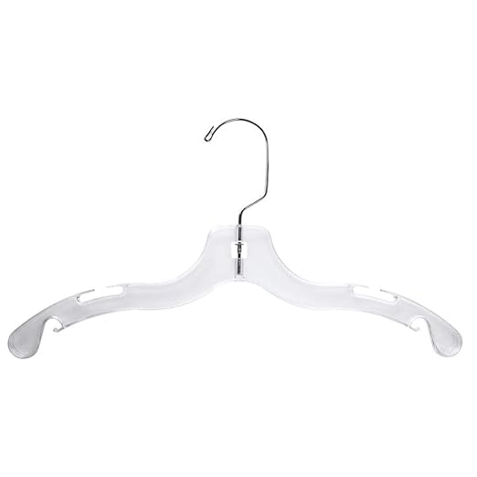 Retail Resource 5065CL 14" Clear Economy Junior Top Hangers, case of 100, (Pack of 100)