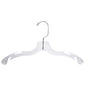 Retail Resource 5065CL 14" Clear Economy Junior Top Hangers, case of 100, (Pack of 100)