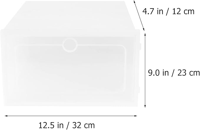 Alipis 6pcs Transparent Stackable Shoes Storage Box Plastic Shoe Containers for Closet Organization Design for Easy Access and Space Saving
