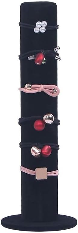 Coward 2pcs Scrunchie Headband Holder Stand, Hair Tie Organizer Holder,Hair Accessories Bracelet Bangle Organizer for Kid Teen Girl Woman (Black Velvet)