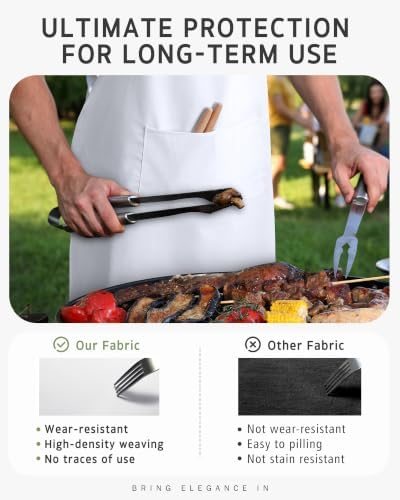 Syntus Chef Apron for Men Women with Pockets, Thick Grilling BBQ Apron - Image 6