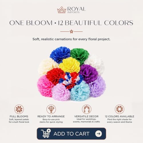Royal Imports Carnation Artificial Flowers for Weddings – Light Pink 100pk - Image 5