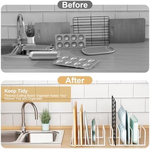 Fikoksol Cutting Board Organizer Storage, Baking Sheet Rack under Cabinet - Image 5