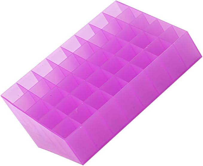 FOMIYES 40 Box 4 Rows Lipstick Holder Clear Lip Gloss Makeup Brush Holder 40 Slots Makeup Holder Cosmetic Case Lip Tint Lipstick Storage Case Dressing Table Storage Box Purple