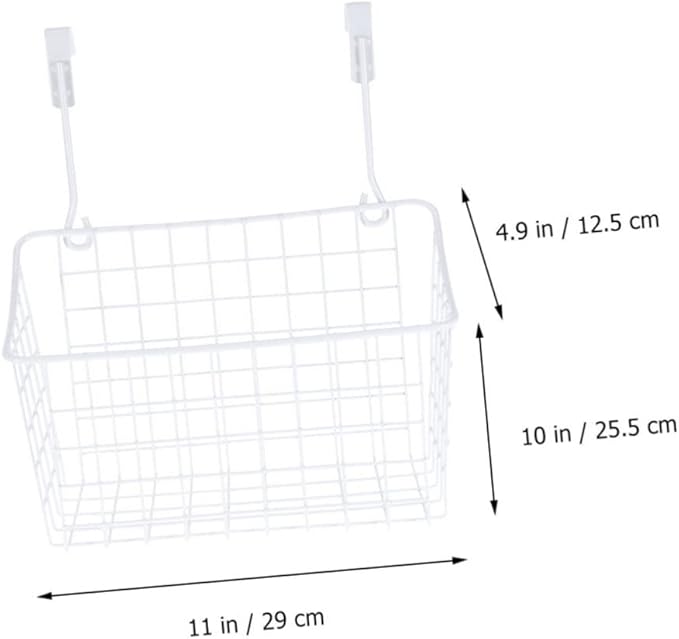 Healifty Door Hanging Storage Basket Hanging Rack for Cabinet Wardrobe Desk Cabinet Storage Basket