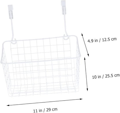 Healifty Door Hanging Storage Basket Hanging Rack for Cabinet Wardrobe Desk Cabinet Storage Basket