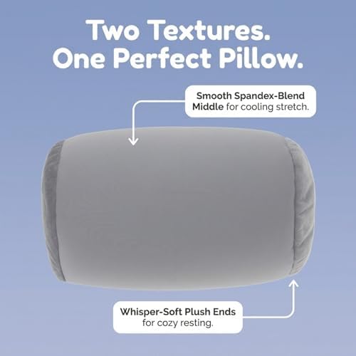 Deluxe Comfort Mooshi Squish Mini Microbead Jelly Bean Bed Pillow (12" x 7") – Airy Squishy Soft Microbeads –Eight Wild Fun Colors to Choose From – Cuddly and Fun Dormroom Accessory – Bed Pillow, Grey - Image 3