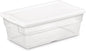 STERILITE 6-Quart Storage Bin Shoe Box - Clear (4)