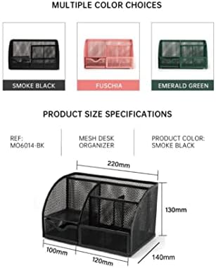 Metal Mesh Stationery Organizer Pen/Pencil Holder - Black - Image 2