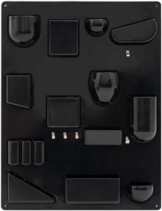 Plastic Wall Mount Organizer, Cabinet Door Organizer, Torage Organizer, Art Wall Decor, Wall Organizer for Bathroom, Kitchen, Living Room(Black)