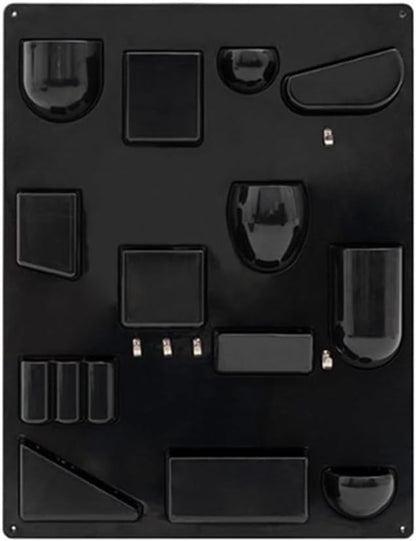 Plastic Wall Mount Organizer, Cabinet Door Organizer, Torage Organizer, Art Wall Decor, Wall Organizer for Bathroom, Kitchen, Living Room(Black)