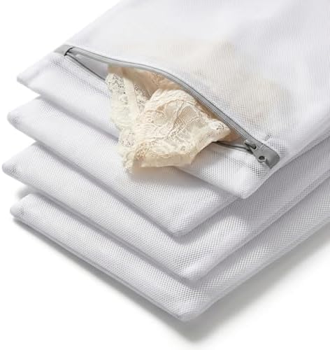 12x16 Small Mesh Laundry Bags for Delicates, 4-Pack – for Lingerie, Bras, Socks & Swimwear – 120GSM Honeycomb Mesh Protects Delicates in Washer & Dryer - Image 5