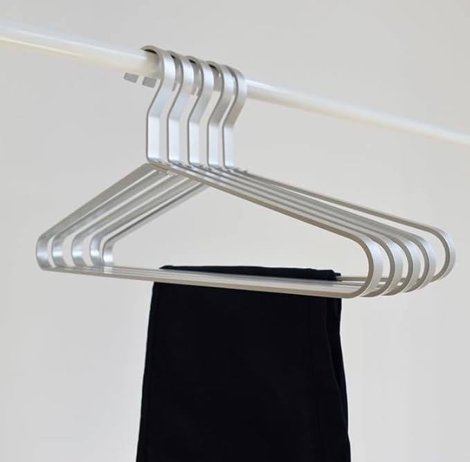 Premium Matte Silvery Aluminum Coat Hangers 90 Piece Set, 16.5” Extra Smooth & Durable Metal Shirt Dress Hanger,Aluminum Alloy Hanger,Clothing Support,Clothing Hang