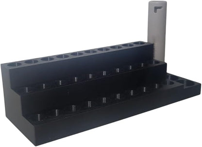 ScentB Perfume and Cologne Holder for New Vials | Holds 30 Spray Bottles and 3 Cases | Display ScentB Sprays | Bathroom Organization (No Logo, Clear)