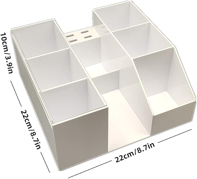 Acrylic Large Capacity Makeup Organizer, Grafting Beauty Extension Supplies Lash Storage Display, Eyelash Storage Case Brush Tweezers Cosmetic Holder (White)