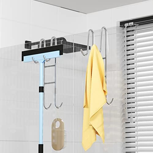 Cerbonny Shower Door Hooks (14 Inch), 2 Pack Super Extended Towel Hooks for Bathroom, Over Door Hooks, Shower Hooks for Frameless Glass Door, Silver - Image 6
