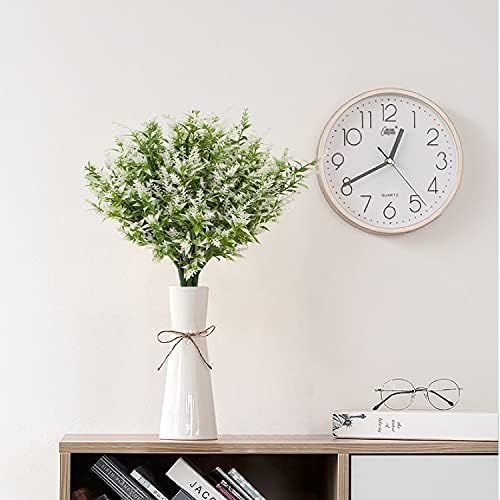 Artificial Outdoor Lavender Flowers,10 Bundles Artificial Flowers Outdoor,UV Resistant Fake Flowers,Outside Faux Plastic Flowers Shrubs for Indoor Outside Decorations(White) - Image 3