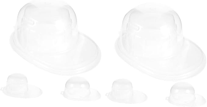 Alipis 2 Pcs Portable Baseball Cap Storage Box, Plastic Hat Shaper Travel Case, 12.59X9.25X9.84 Inch, Transparent Cap Holder for Display and Protection