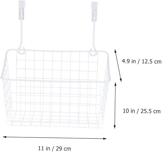 Cabinet Storage Basket over Door Hanging Rack Organizing Storage Bin Lids for Kitchen Bathroom Office