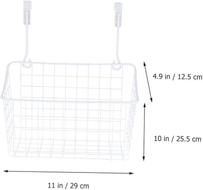 Cabinet Storage Basket over Door Hanging Rack Organizing Storage Bin Lids for Kitchen Bathroom Office