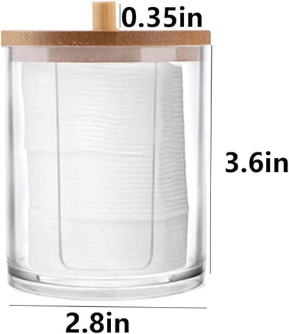 Cotton Pad Holder Cotton Round Holder Dispenser, Makeup Pad Organizer for Bathroom & Travel