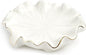 Soap Dish with Drain Ceramic White Lotus Leaf Soap Holder Soap Saver for Bar Soap, Kitchen Sink, and Bathroom Shower
