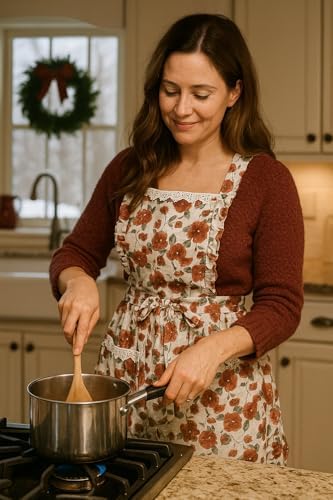 Aoomzoon Cute Aprons for Women with Pockets for Cooking Kitchen Gifts - Image 2