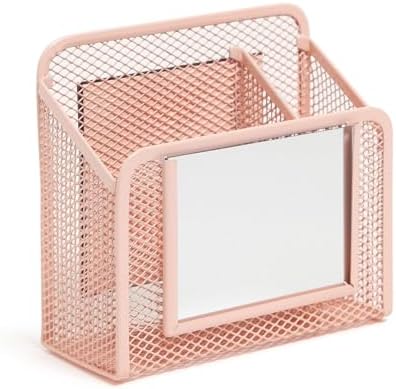 U Brands Magnetic Locker Cup with Mirror, Magnetic Pencil Holder, Pink by UBrands