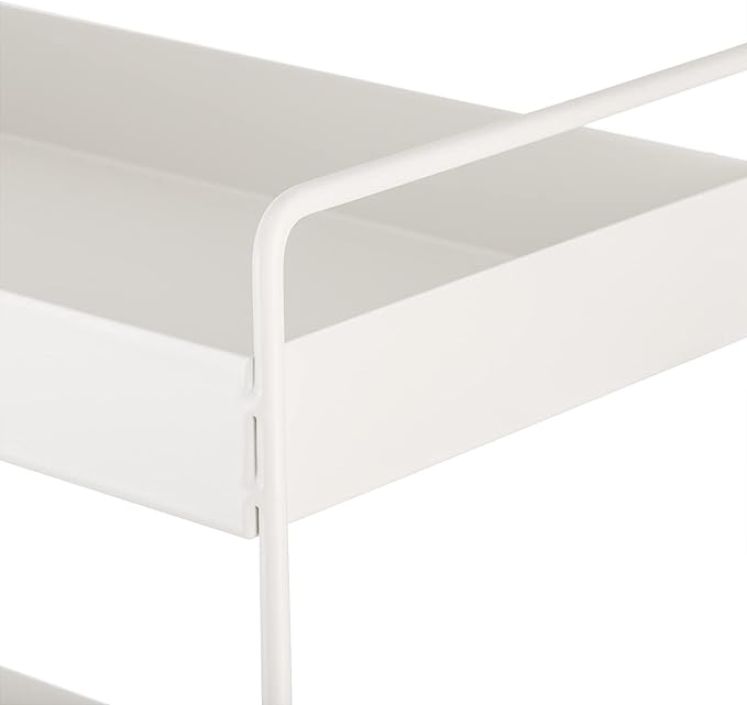 Elsjoy 3-Tier Bathroom Countertop Organizer, White Vanity Tray for Cosmetic & Makeup, Metal Organizer Shelf Counter Storage Rack for Kitchen, Bathroom Toiletries