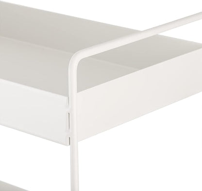 Elsjoy 3-Tier Bathroom Countertop Organizer, White Vanity Tray for Cosmetic & Makeup, Metal Organizer Shelf Counter Storage Rack for Kitchen, Bathroom Toiletries