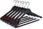 Luxury Wide Shoulder Wooden Hangers 30 Pack, with Velvet Bar, Smooth Mahogany Finish Wood Suit Hanger Coat Hanger for Closet, Holds Upto 20lbs, 360° Swivel Hook, for Jacket, Dress Heavy Clothes Hanger