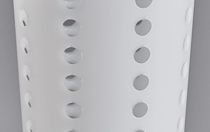 Soro Essentials- Flatware Cylinders White Color Plastic Set of 4 - Utensil Holders Silverware Utensil Drying Cylinders Home Kitchen Daily Use Utensil Drainer Silverware Organizer Caddy Restaurant