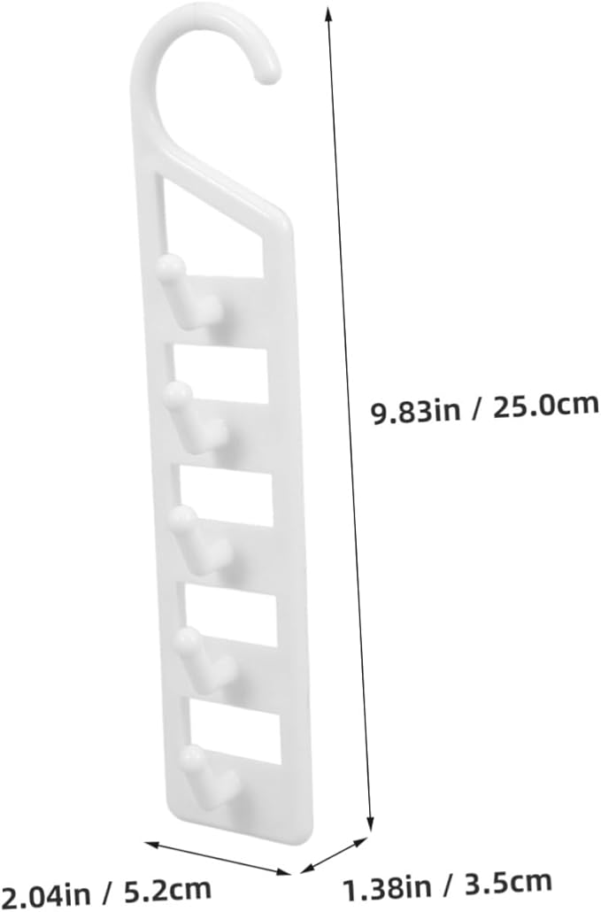 LIFKOME Multifunctional Space Saver Hangers 6 Pack Closet Hangers Heavy Duty Plastic Vertical Organizer for Dorm Rooms