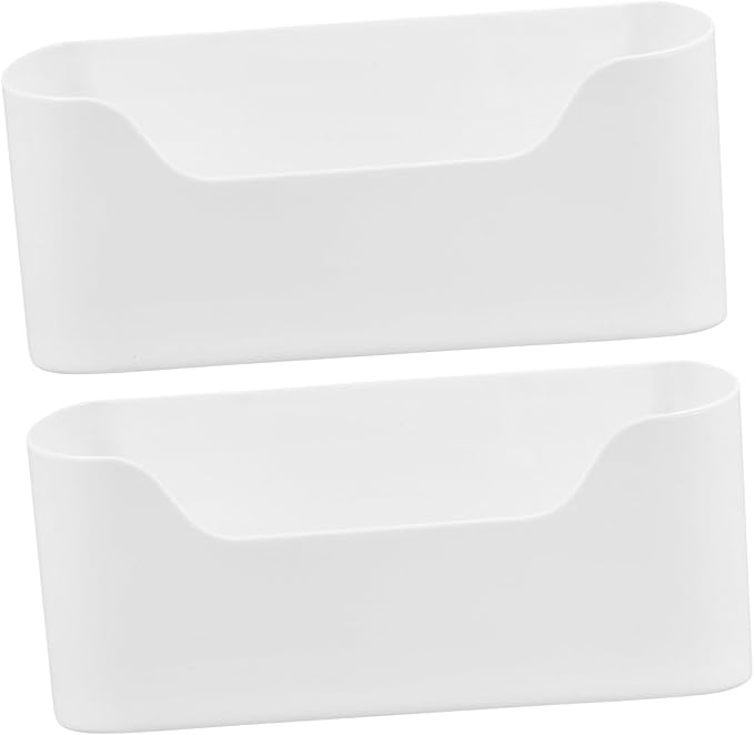 Alipis 2pcs Adhesive Cabinet Door Organizer Wall-Mounted Storage Rack for Kitchen and Bathroom Plastic Holders for Spices and Bottles Space-Saving Solution