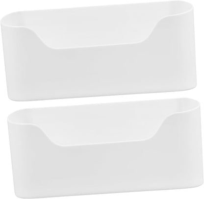 Alipis 2pcs Adhesive Cabinet Door Organizer Wall-Mounted Storage Rack for Kitchen and Bathroom Plastic Holders for Spices and Bottles Space-Saving Solution