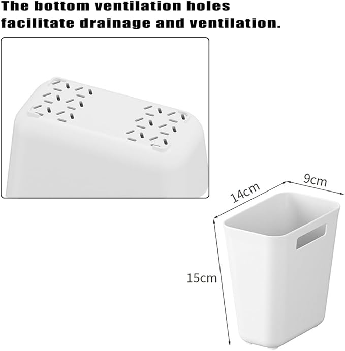 4Pcs Kitchen Cabinet Door Storage Bins, Wall Mount Organizer of Small Items, Basket for Wardrobe Bathroom Refrigerator Pantry Office