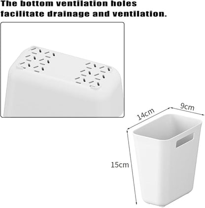 4Pcs Kitchen Cabinet Door Storage Bins, Wall Mount Organizer of Small Items, Basket for Wardrobe Bathroom Refrigerator Pantry Office