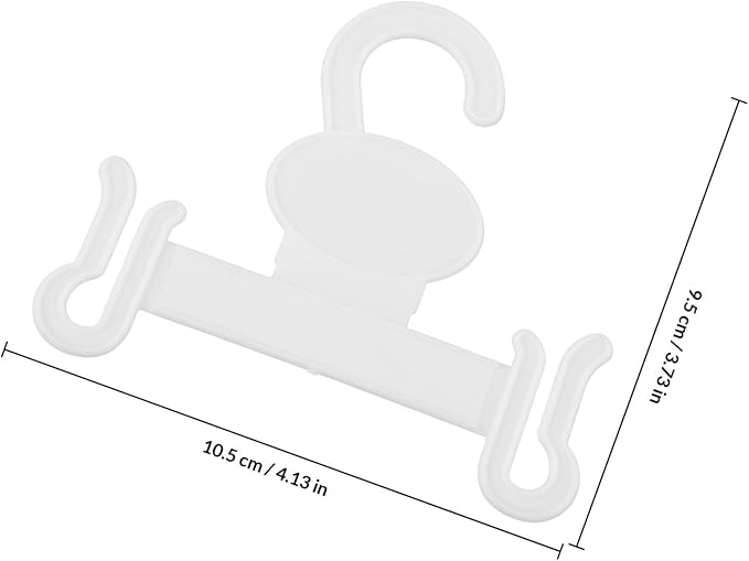 20pcs White Plastic Slipper Hanger Hooks Double Hook Shoe Holders Hanging Shoe Organizer Space-saving Storage for Closet and Laundry