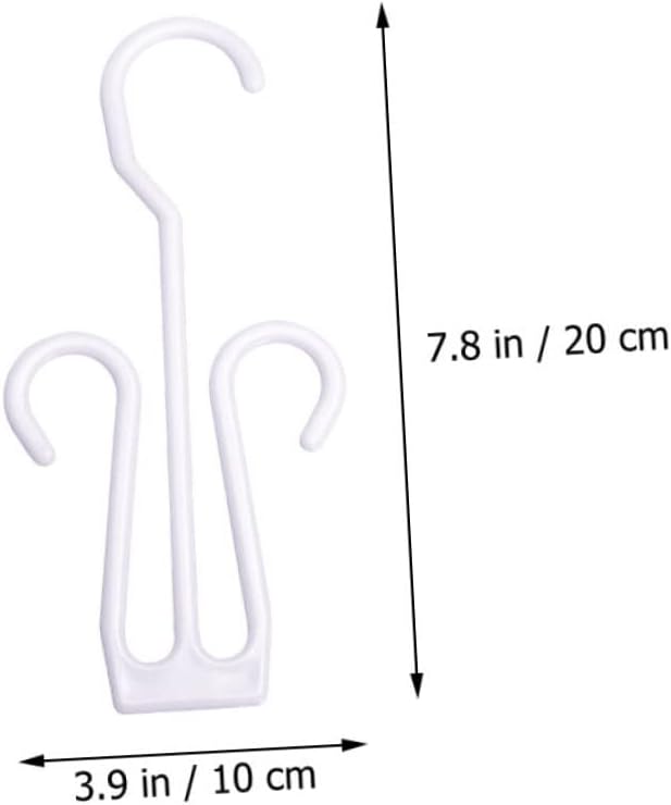 Luxshiny 20Pcs Hanging Shoe Hooks Plastic Shoe Hangers for Display and Drying Household Organizer Racks for Storage and Showcases