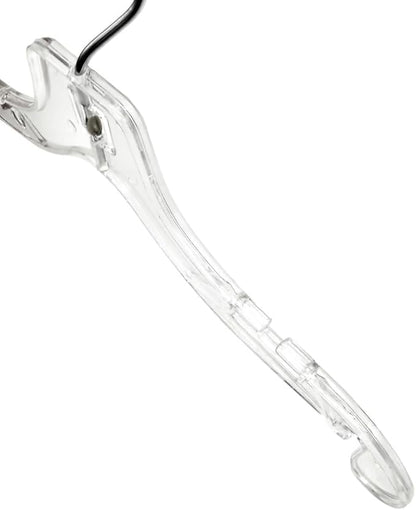 NAHANCO Children’s Plastic Shirt Hangers, Super Heavy Weight - 12" Clear (Pack of 100), Made in USA
