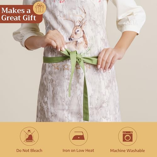 Maison d' Hermine Aprons for women with Pocket 100% Cotton (27.50"x31.50") - Image 5