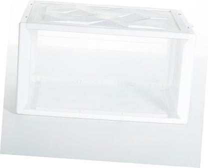 Luxshiny Plastic Basketball Shoe Box 36X26X20Cm White, Stackable Shoes Storage Container for Home Closet Organization