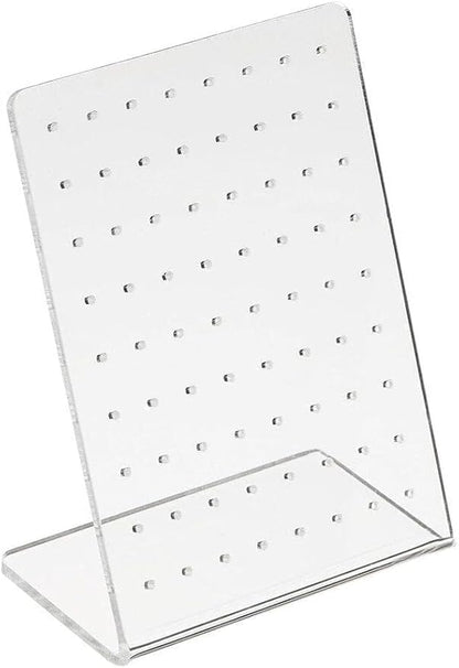 Acrylic Earring Display Stand Organizer, 72 Holes, Jewelry Storage Rack Showcase for Ear Studs, Clear Holder