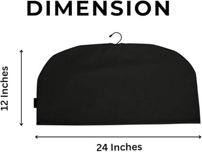 Shoulder Covers for Clothes - Breathable Garment Dust Covers Protectors for Suit, Coats, Jackets, Dress Closet Storage (Black, Set of 10)