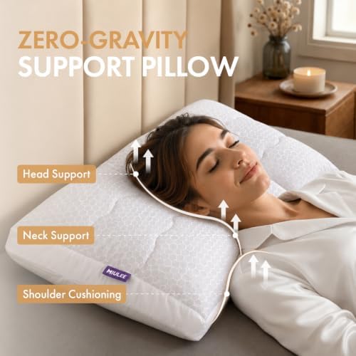 MIULEE Cooling Adjustable Bed Pillow, Standard Size Down Alternative Pillow - Image 4